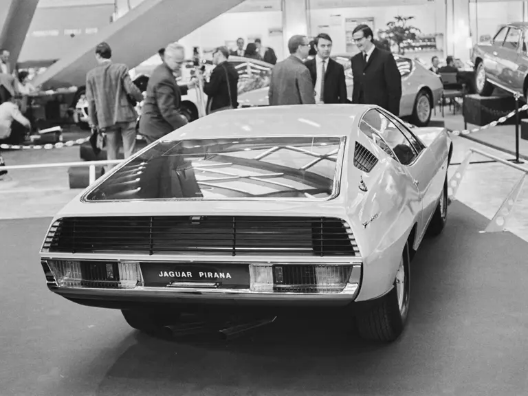 The Jaguar Pirana on display by Bertone at the 1967 Turin Auto Show.