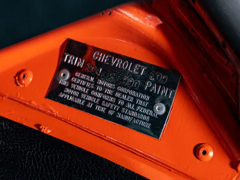 Trim tag for #710209 shows assembly code “E09”, meaning 9 December 1968.
