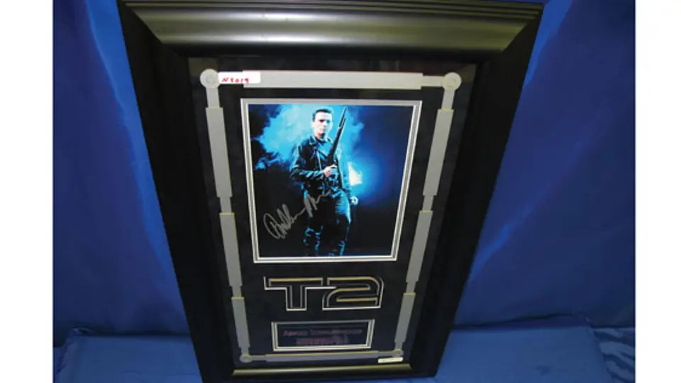 Terminator 3 Autographed Arnold Schwarzenegger Terminator 2 Autographed Display | Auburn Fall ...