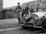 Prince Bernhard inspects Dutch soldiers in The Hague in 1945.
