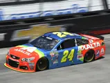 Jeff Gordon, #24, 2014 Chevrolet SS, NASCAR Sprint Cup Series, Irwin Tools Night Race, Bristol Motor Speedway, August 22, 2015.