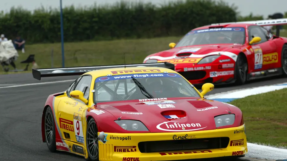 Captured on track at Donington Park in 2003.
