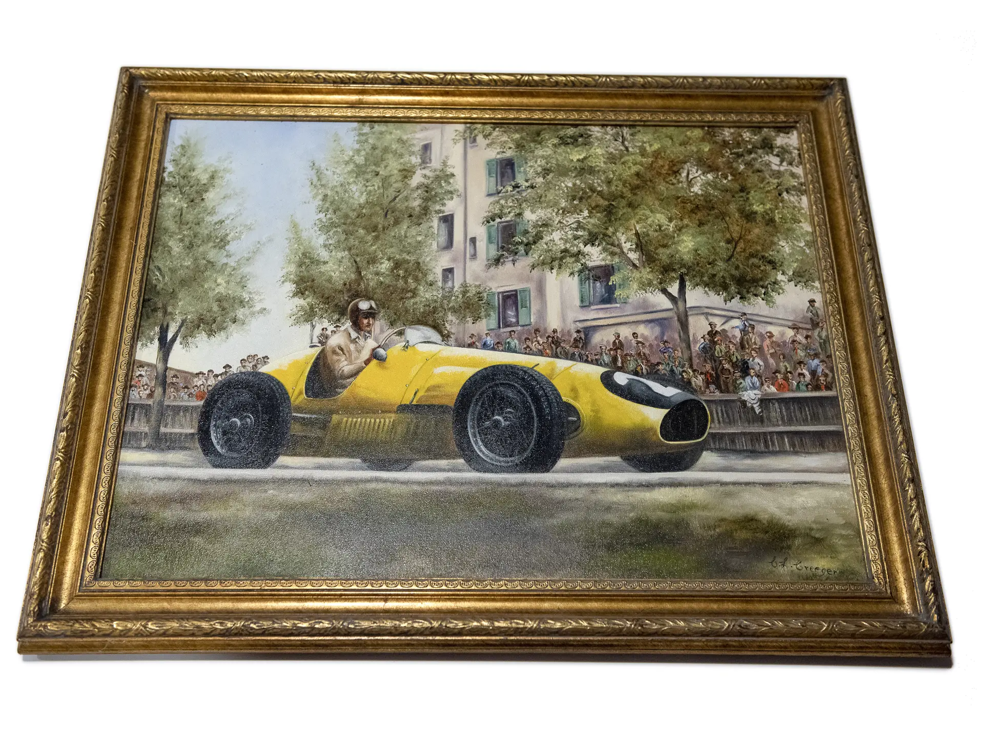 Jacques Swaters, Ferrari 500 F2, 1953 Swiss Grand Prix Painting by G.L ...
