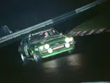 The Capri races under the cover of darkness at the 1981 24 Hours of Nürburgring.