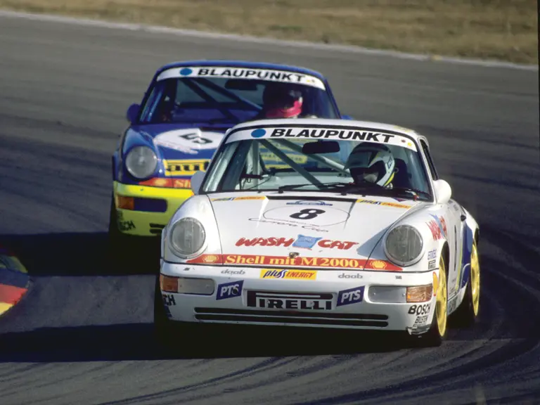 On track at the 24 Hours of the Nürburgring in 1990.