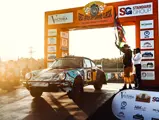 The Tuthill-prepared Porsche 911 SC 'Safari' on the 2022 East African Safari Classic, driven by Ken Block.