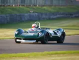 The Lotus is pictured competing in the Whitsun Trophy at the 2023 Goodwood Revival.