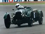 David Acon behind the wheel ofLM5 at Silverstone in the 1990’s