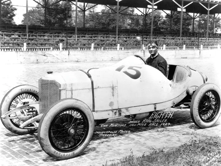 Karl Sailer pictured sitting in this Mercedes Type 122 which he raced at the 1923 Indianapolis 500. 