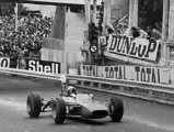 Jean Pierre Jaussaud hurtles down the Monaco circuit in 1968 where he finsihed in first place.