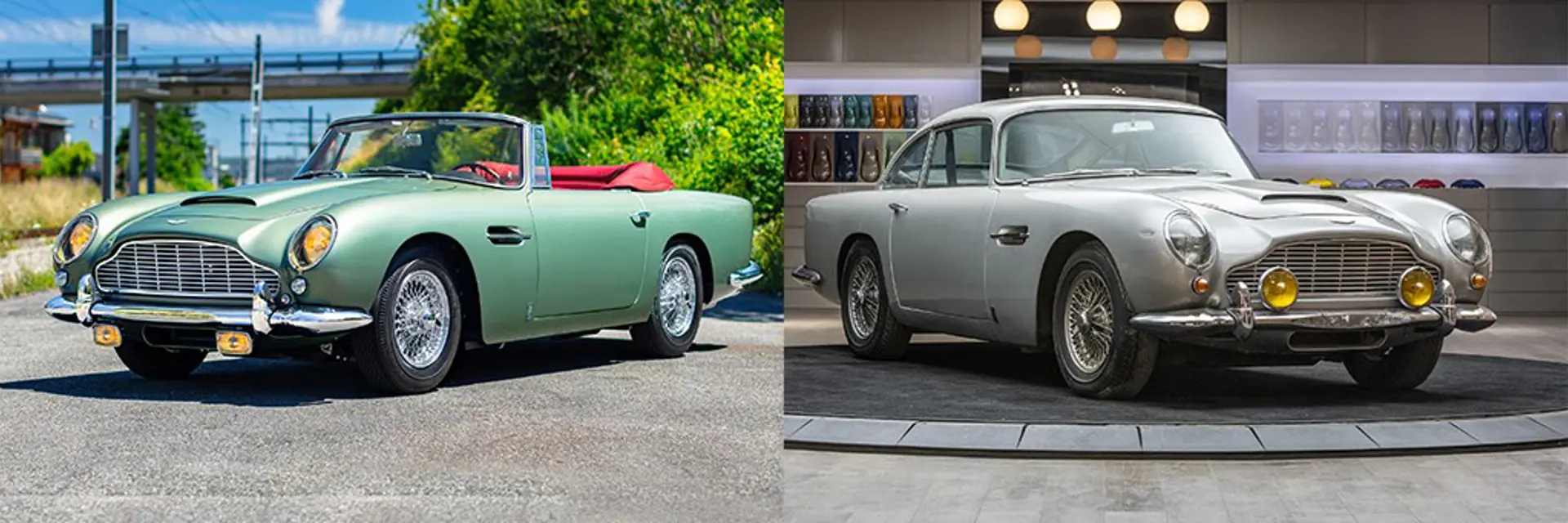 1965 Aston Martin DB5 Vantage and 1965 Aston Martin DB5 Convertible offered at RM Sothebys St. Moritz live auction 2022