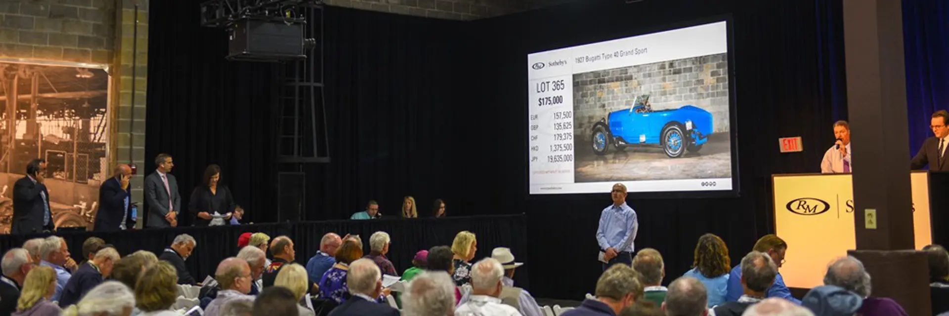 Auction room during RM Sothebys The Guyton Collection live auction 2019