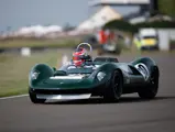 The Lotus is pictured competing in the Whitsun Trophy at the 2023 Goodwood Revival.
