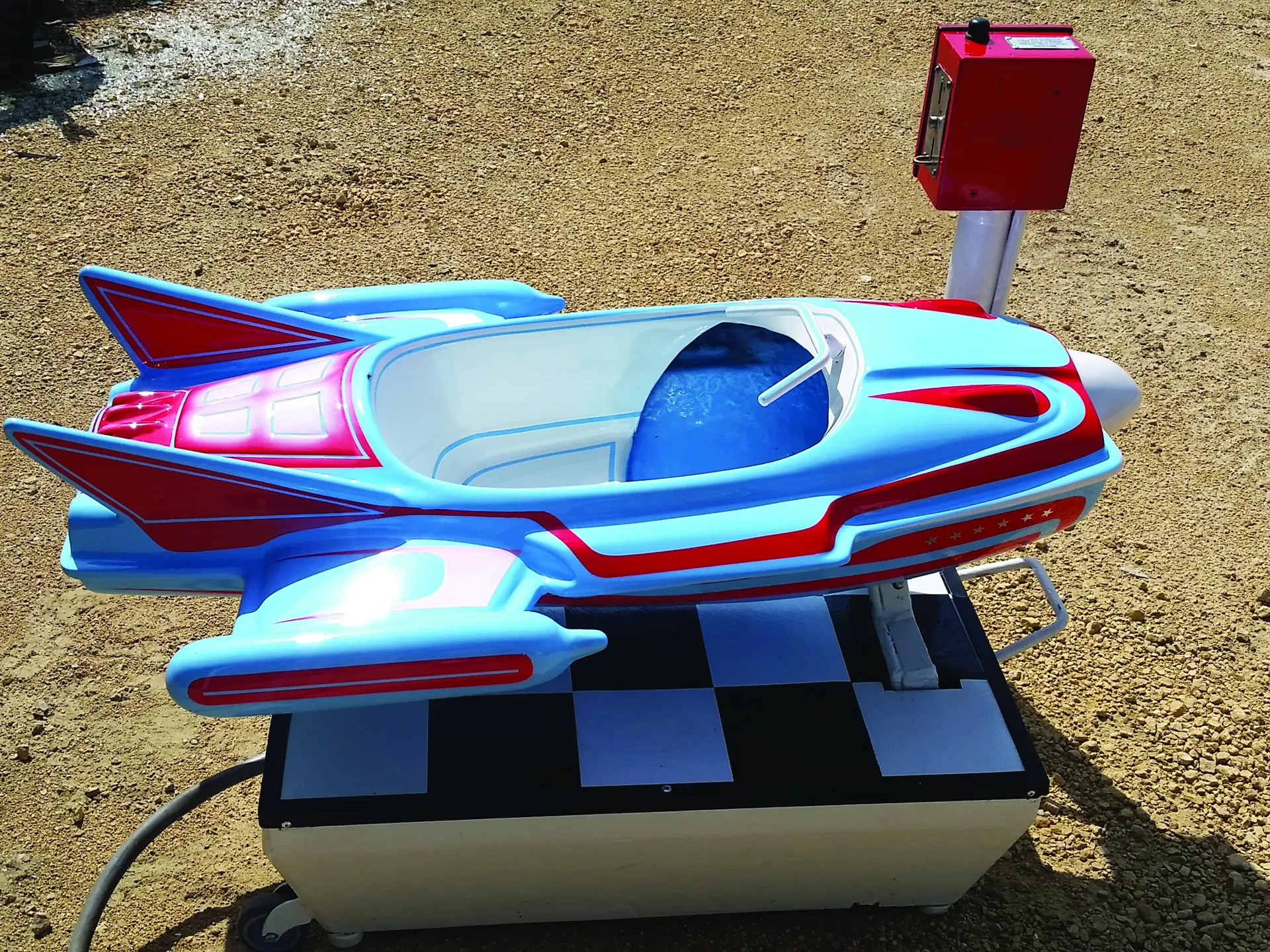 Vintage, Australian - Made, Miniature - Sized, Rocket Kiddie Ride ...