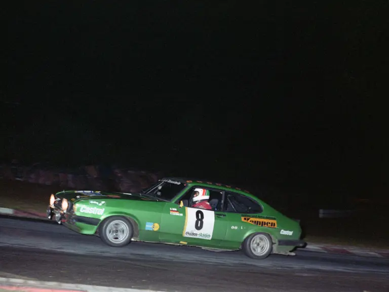 The Capri races under the cover of darkness at the 1981 24 Hours of Nürburgring.