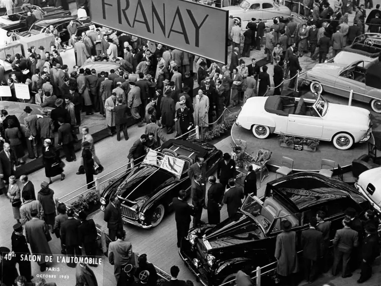 The T26’s final appearance in period on the Franay stand at the 1953 Paris Salon.