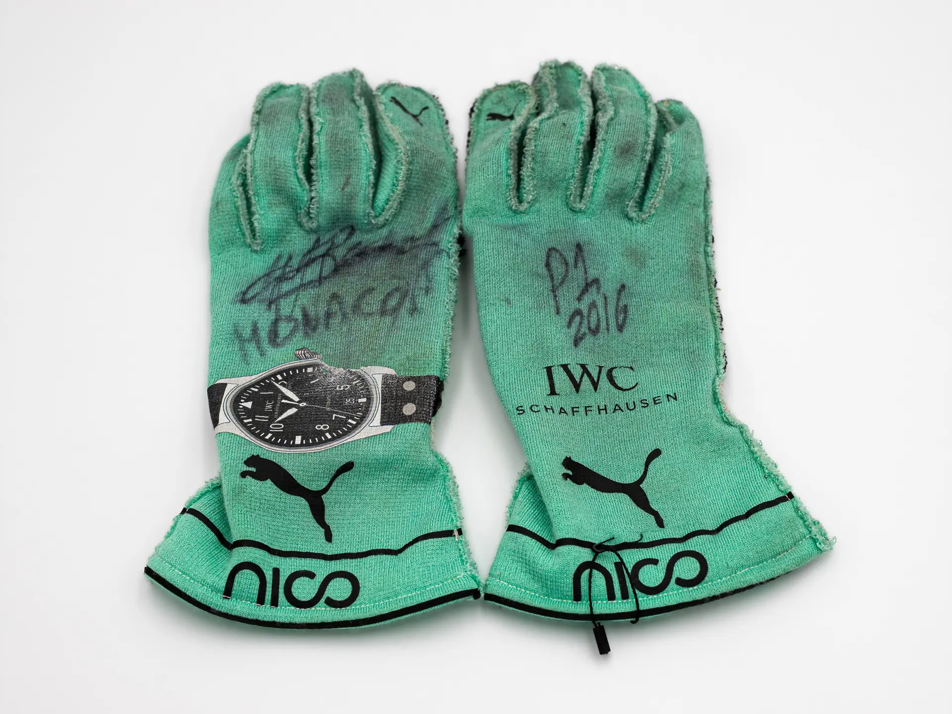 スポーツ選手 Nico Rosberg 2016 Mercedes Used Bottle NICO ROSBERG 2016 MERCEDES FORMULA 1 MINI HELMET (SCALE 1:5
