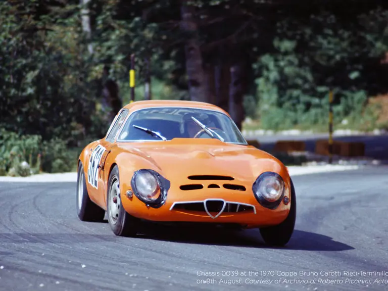 Chassis 0039 at the 1970 Coppa Bruno Carotti Rieti-Terminillo Hillclimb on 9th August.