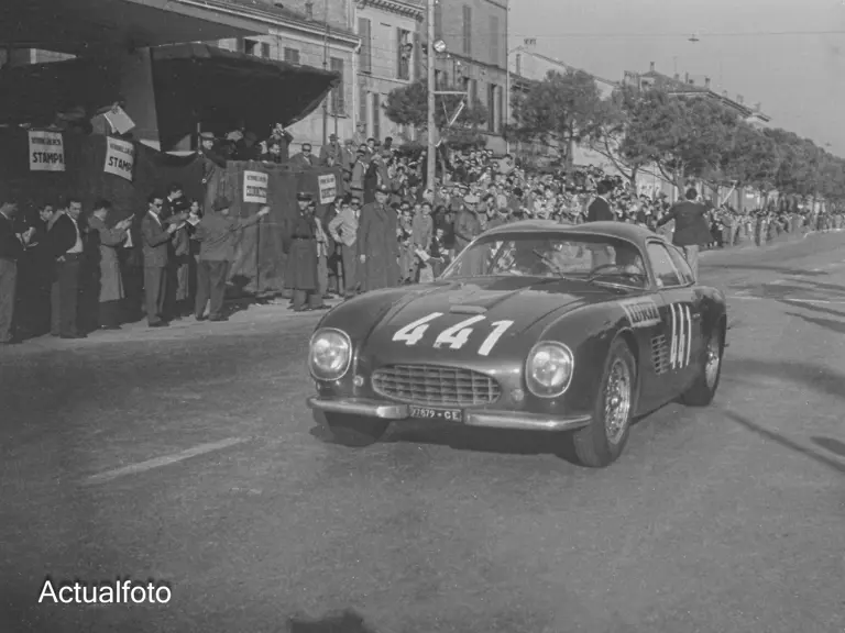 Mille Miglia: 0665 GT at the 1957 Mille Miglia, where it placed 6th overall and 2nd in class.