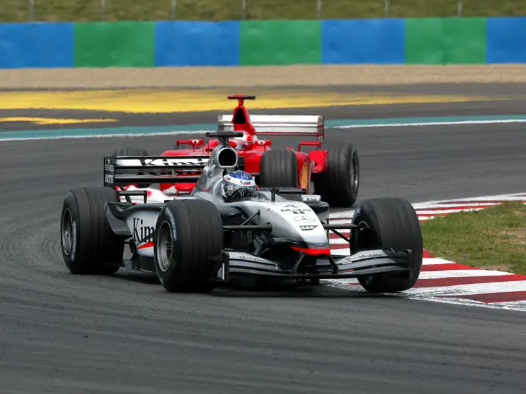 At the 2002 French Grand Prix, Kimi Räikkönen finished 2nd to eventual Championship winner Michael Schumacher.