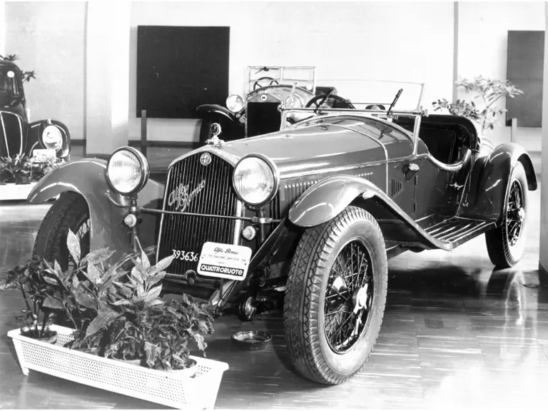 The Alfa Romeo is pictured during its near-60-year residency at the Quattroruote museum.