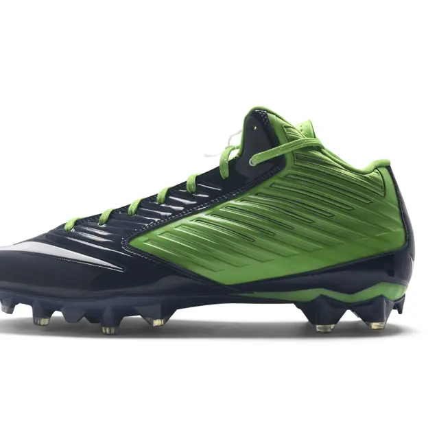 Nike Vapor Speed 3/4 TD PF Mean Green / Navy Russell Wilson Signed