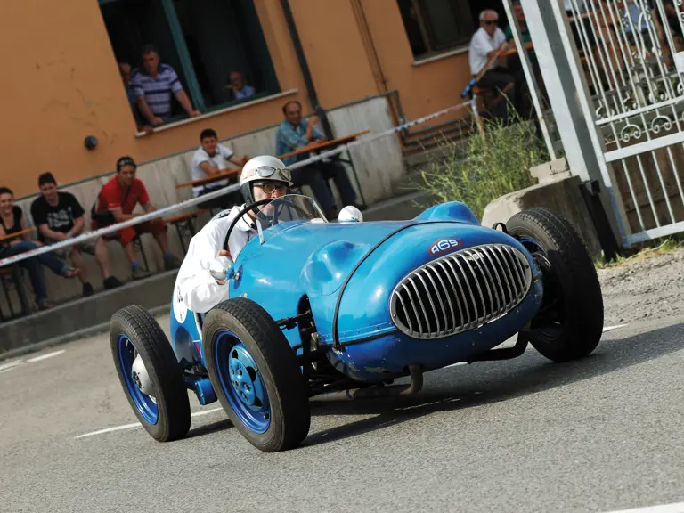 The AGS Panhard at speed on the Vernasca Silver Flag Hill Climb in 2010.
