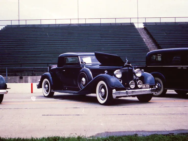The Packard at the CCCA Midwestern Grand Classic at the Indianapolis Motor Speedway in 1964.