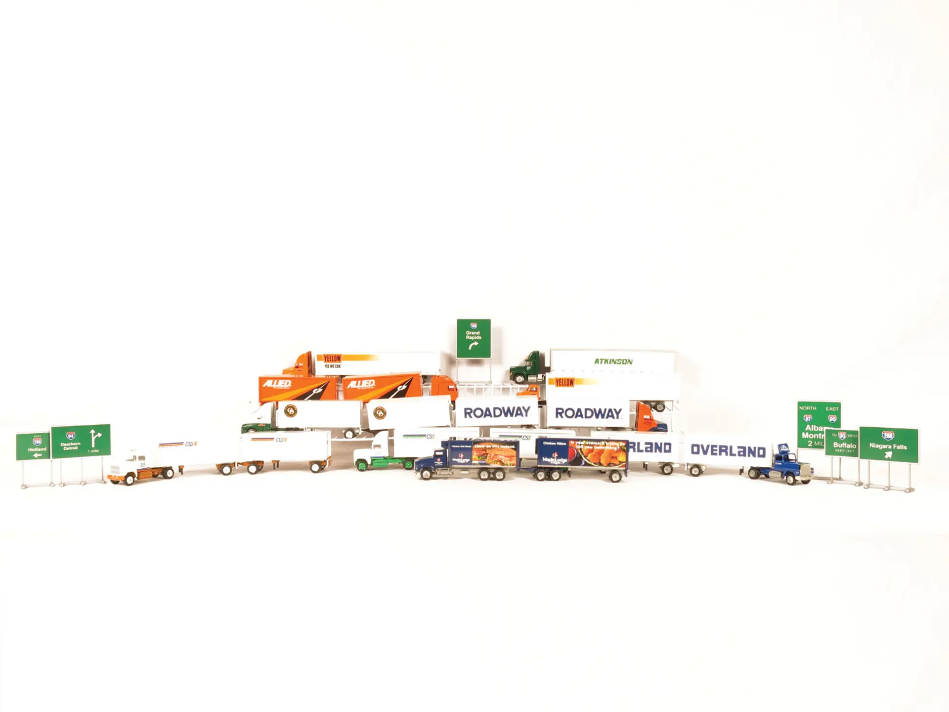 Ten 1/64 Scale Winross Die-Cast Models of Various Companies and Road ...