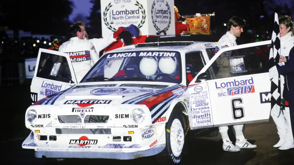 Henri Toivonen and Neil Wilson shorty after winning the 1985 Lombard RAC Rally.