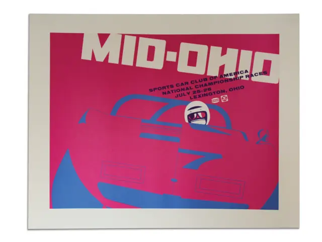 【希少】 BABYL ポートレート ポスターJohn McMurtrie Mid-Ohio Sports Car Club of America National Championship Races
