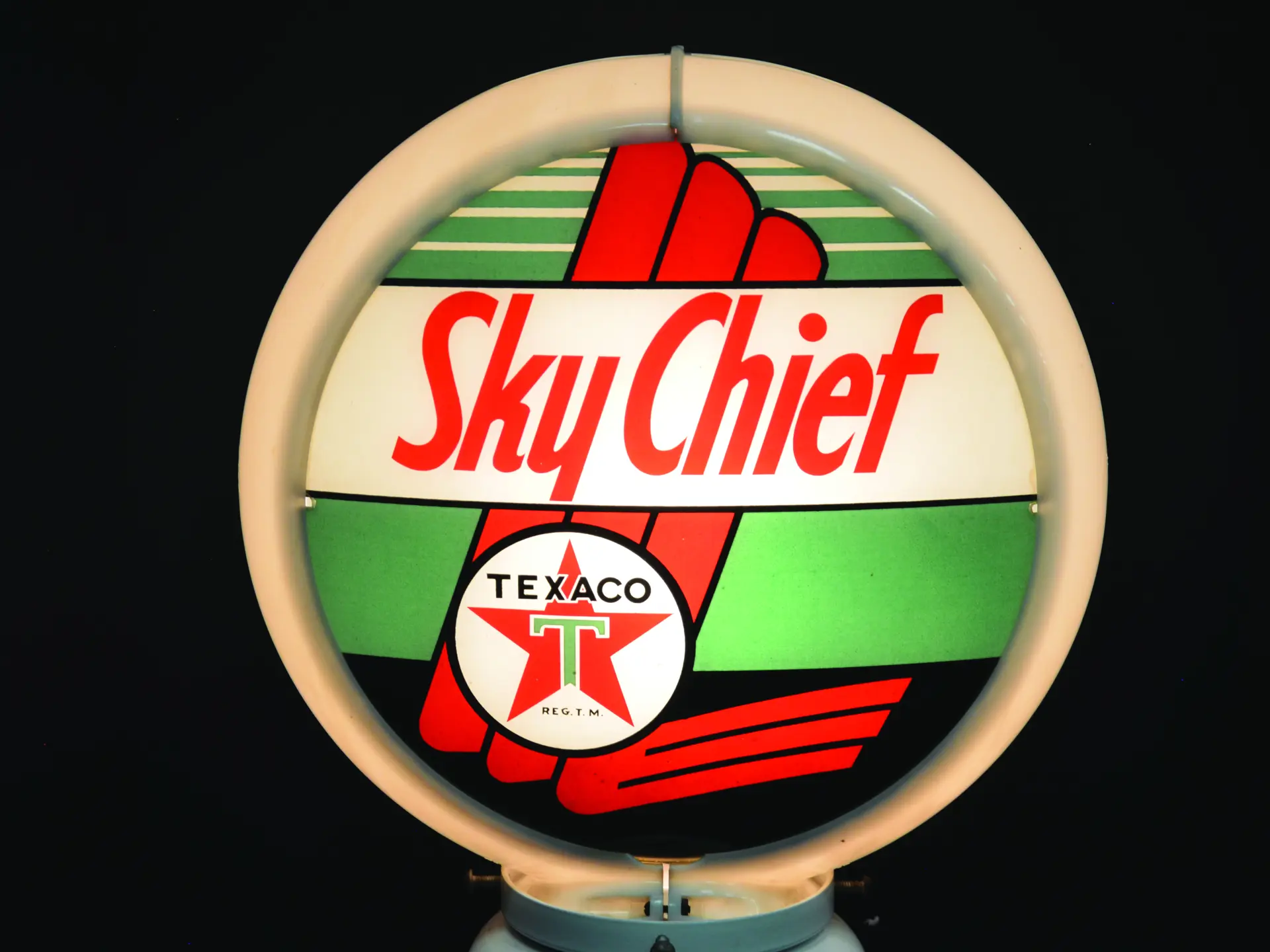 ヴィンテージガスポンプ TEXACO SKY CHIEF ガレージ グッズ ロゴ Texaco Sky Chief Porcelain Sign | Garage Art™