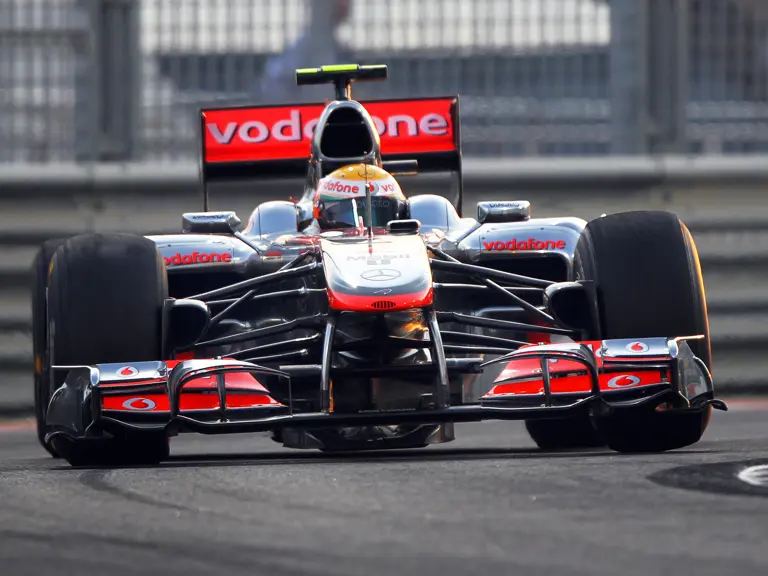 Lewis Hamilton as seen during qualifying during the 2010 Abu Dhabi Grand Prix