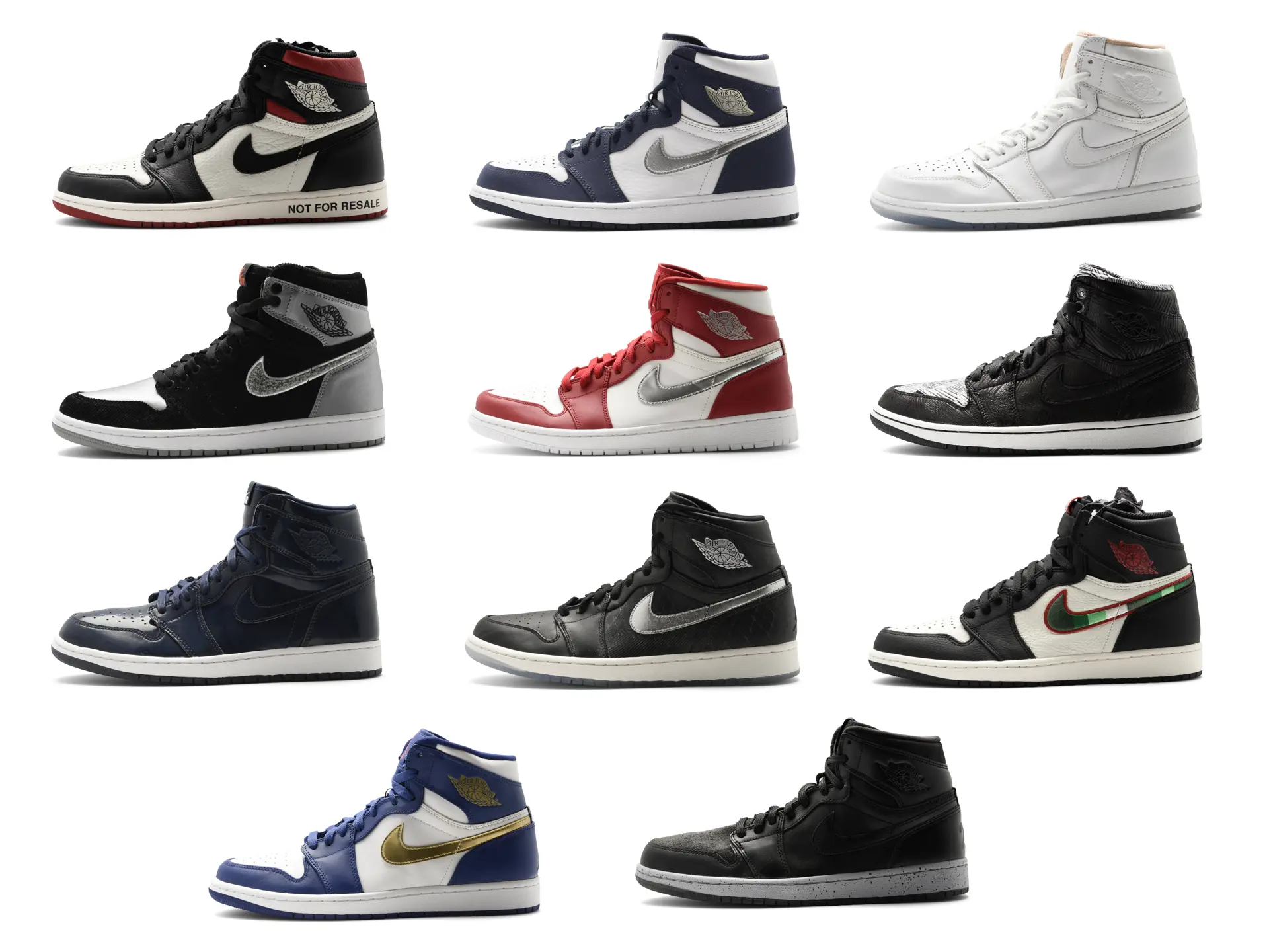 Jordan All Collection Set of 11 | Nike Air Jordan 1 Retro High Sneakers | Dare to Dream | The ...