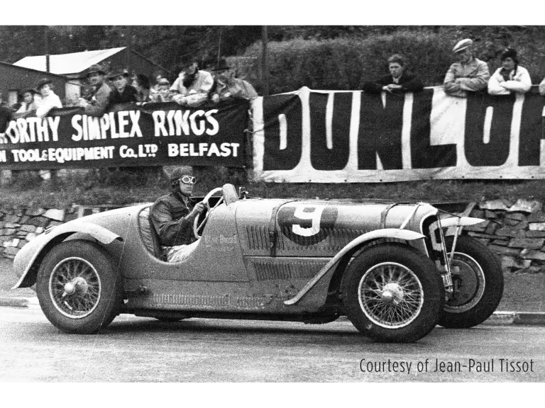 Géo Field at the Tourist-Trophy at Belfast in September of 1936.