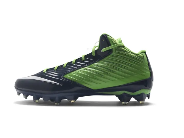 Nike Vapor Speed 3/4 TD PF Mean Green / Navy Russell Wilson Signed