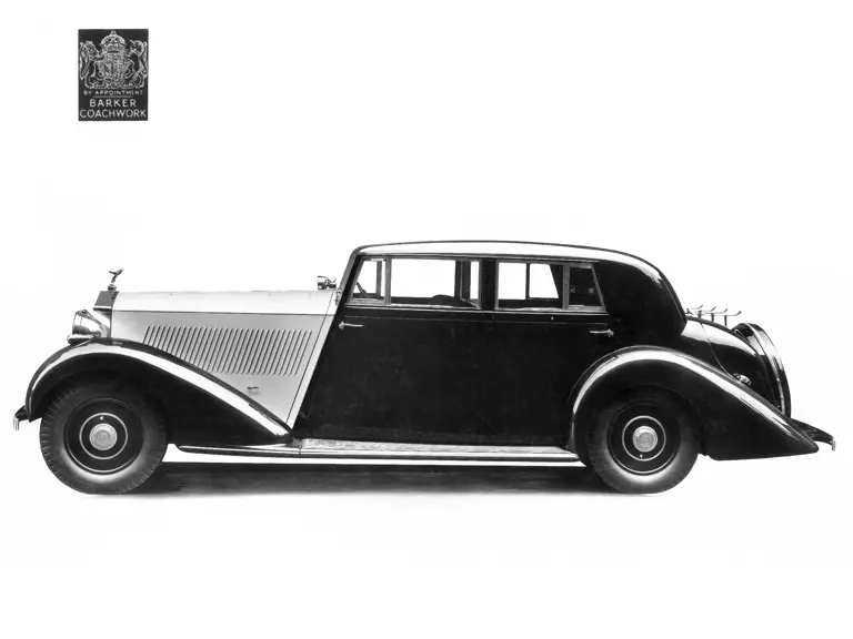 A period lithograph (on file) depicts the Rolls-Royce with exclusive Barker Coachwork.