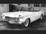 Press release photo advertising the first public showing of the Continental Mark II Convertible at the upcoming Texas State Fair, 1956.