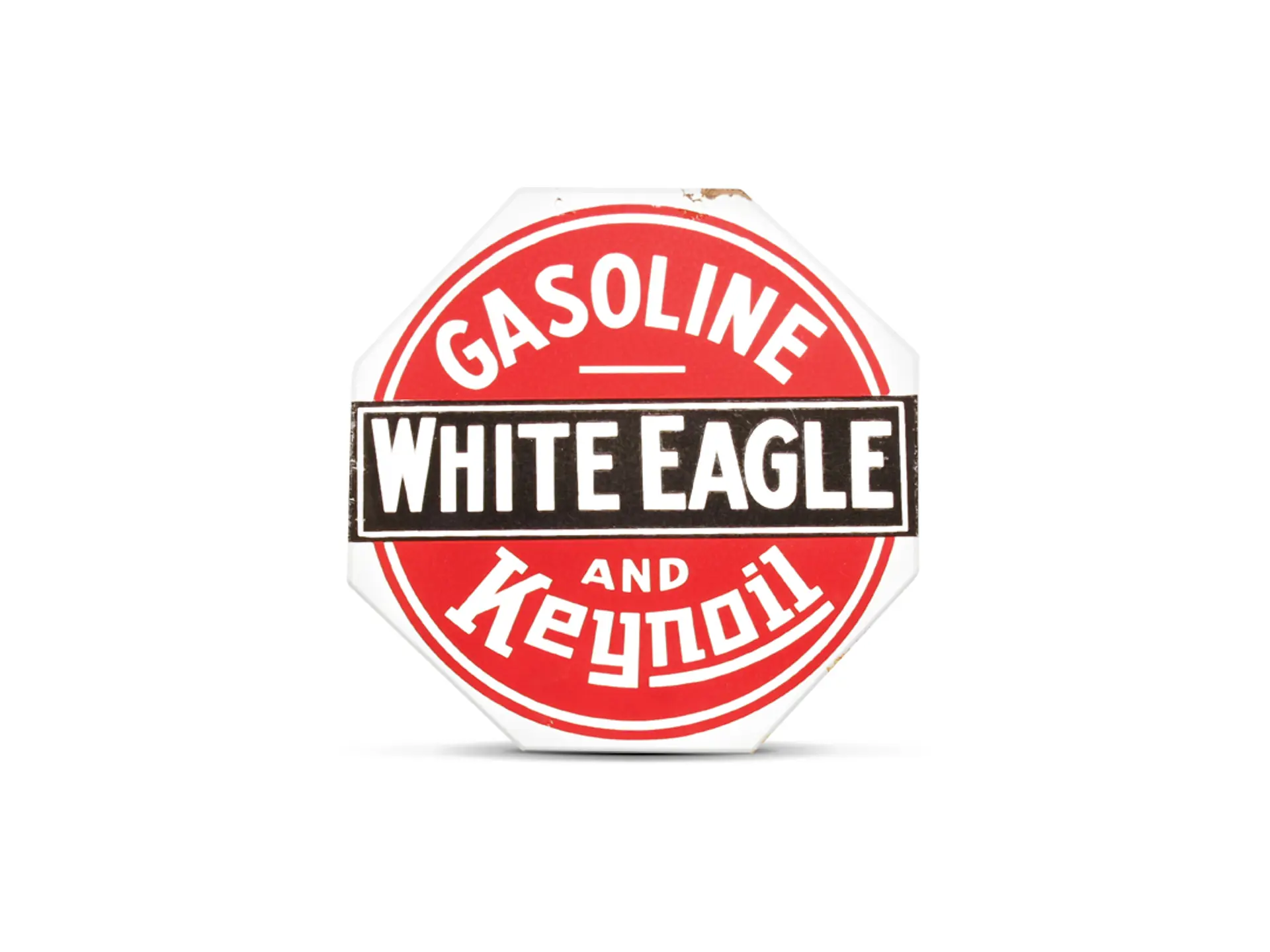 White Eagle Gasoline and Keynoil Porcelain Sign | Auburn Memorabilia ...