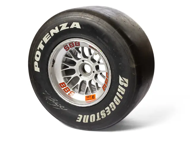 BBS Wheel and Bridgestone Potenza Slick Signed Tyre | The