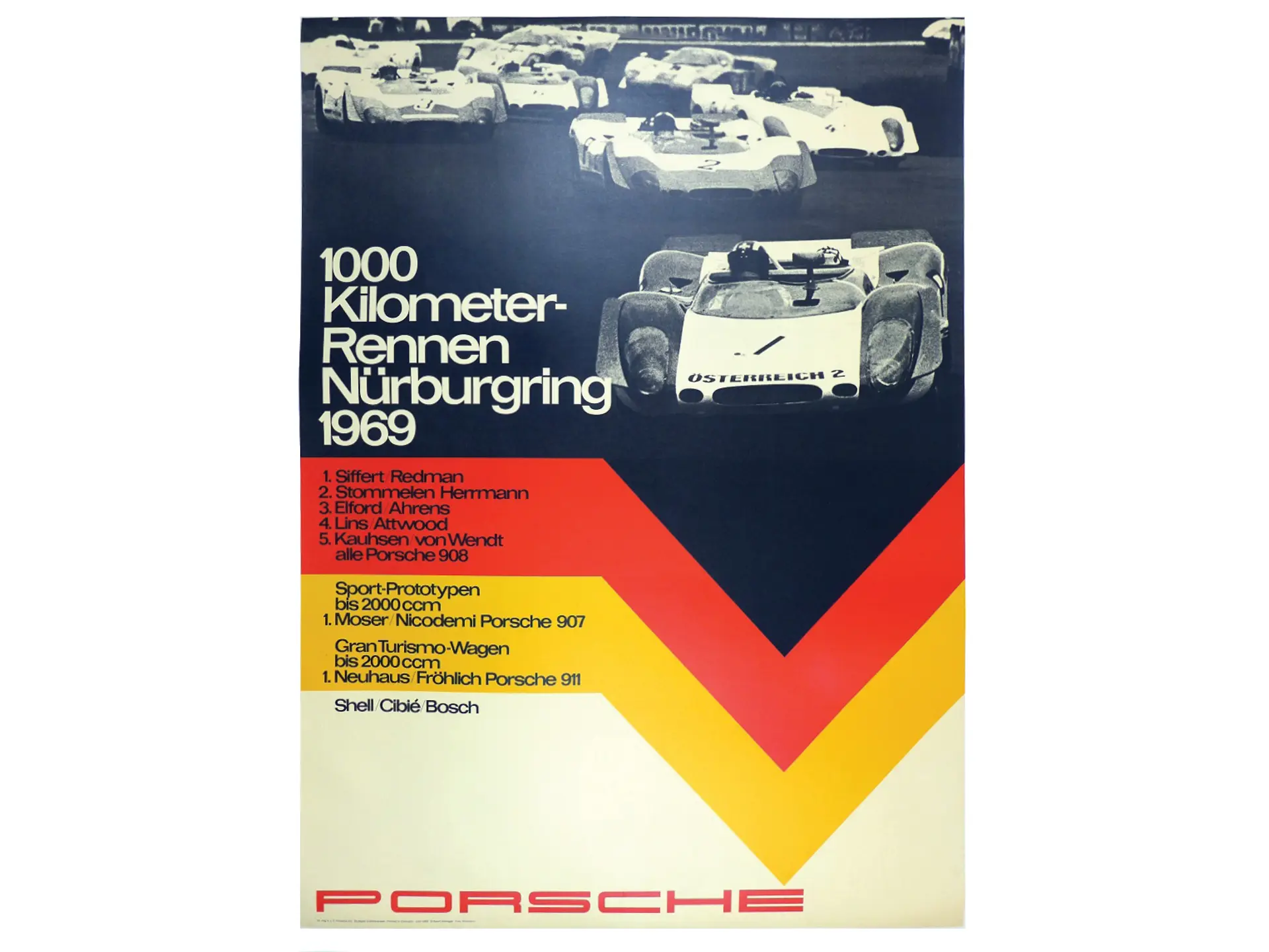 1000 KM Rennen Nürburgring, 1969 | Classic & Rare Porsche Posters