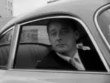 Donald Campbell CBE, driving his Porsche 356 A 1600 at the 1959 Bleriot Anniversary Race