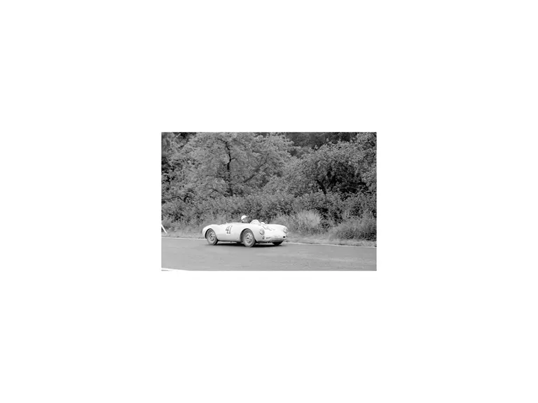 The 550 Spyder at the 1956 Swedish Grand Prix where it finished 4th in class.