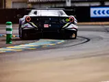 Chassis 3858 rounds a corner at the 2021 24 Hours of Le Mans.