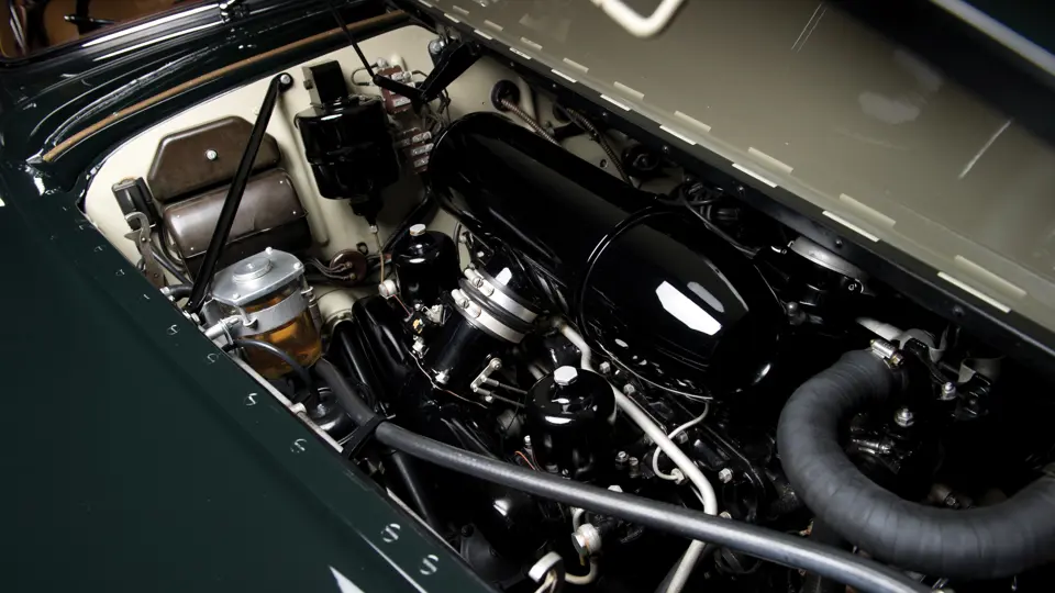 Car shot for RM for London auction.  Car belongs to Dennis NIcotra.   Packard Convertable V12, LF11, R115, 1956 Bentley Continential