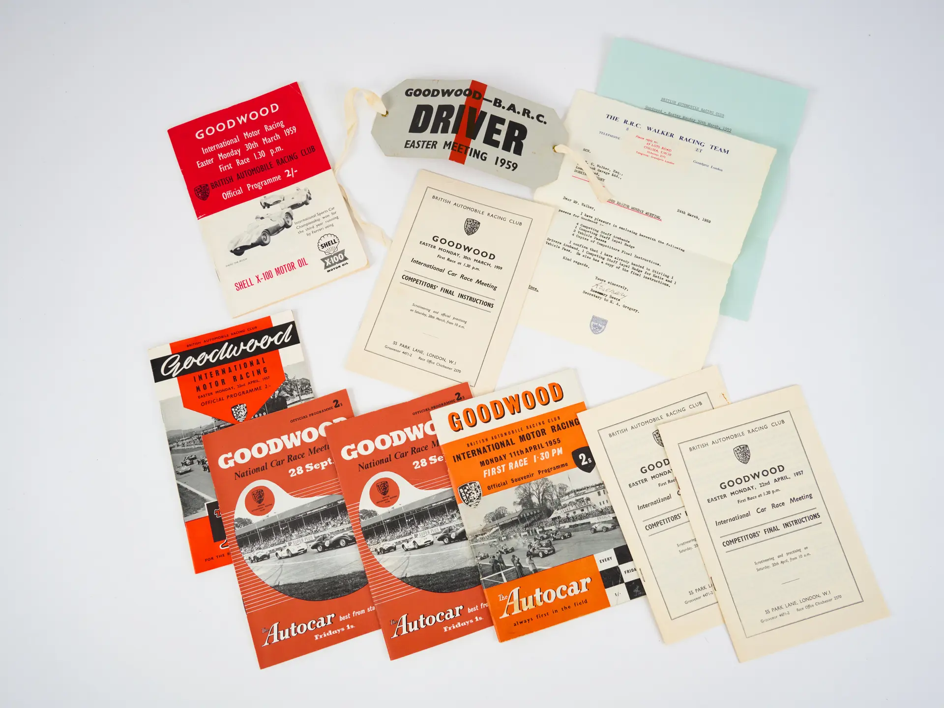 1955-1959 Goodwood Racing Programmes | The February Memorabilia Sale ...