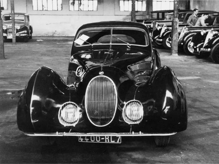 Chassis no. 90110 sitting inside the Talbot factory prior to World War II.