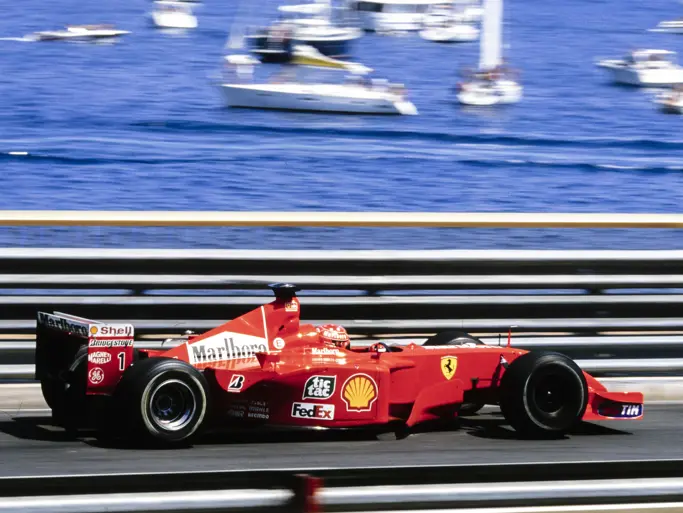 CIRCUIT DE MONACO, MONACO - MAY 27: Michael Schumacher, Ferrari F2001 during the Monaco GP at Circuit de Monaco on Sunday May 27, 2001 in Monte Carlo, Monaco. (Photo by Steven Tee/LAT Images)