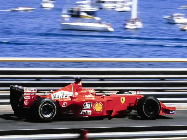 CIRCUIT DE MONACO, MONACO - MAY 27: Michael Schumacher, Ferrari F2001 during the Monaco GP at Circuit de Monaco on Sunday May 27, 2001 in Monte Carlo, Monaco. (Photo by Steven Tee/LAT Images)