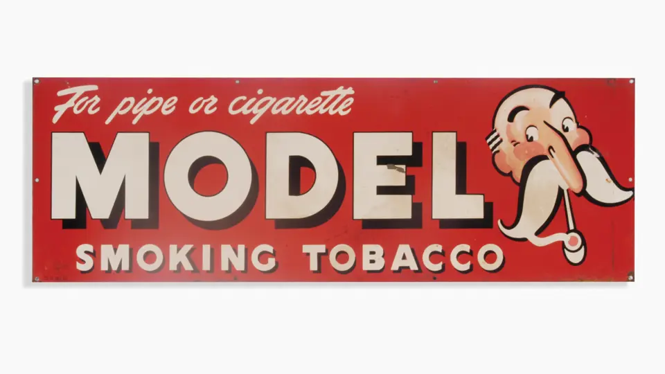 model smoking tobacco sign MODEL SMOKING TOBACCO SIGN | The Ponder Collection